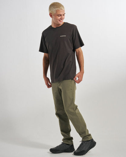 Horizon Regular Fit Trouser - Dusty Olive - Studio Model