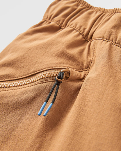 Stride Recycled Active Trail Short - Toffee - Flatlay