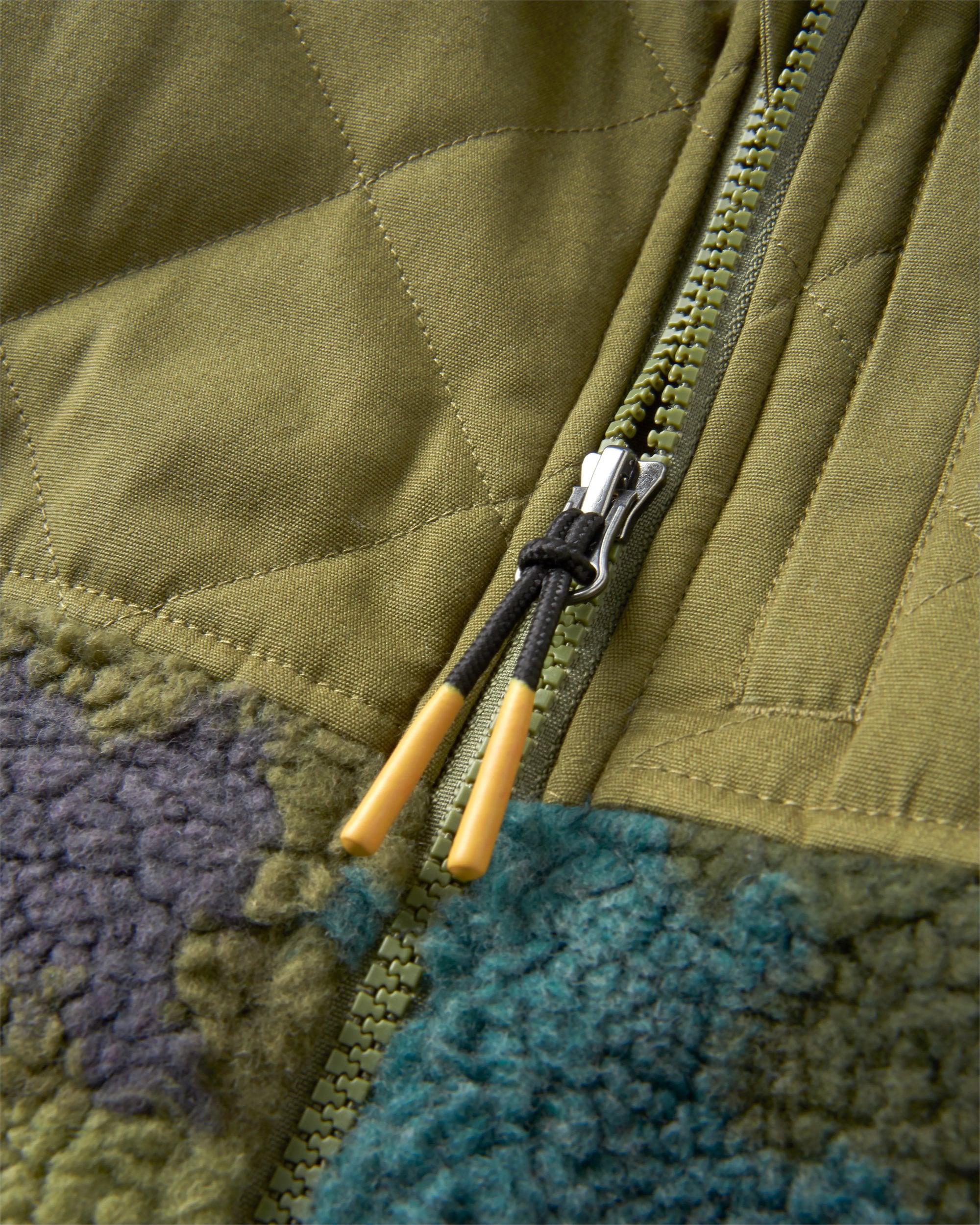 Adventure 2.0 Recycled Deep-Pile Sherpa Fleece - Alpine Camo Khaki - Flatlay