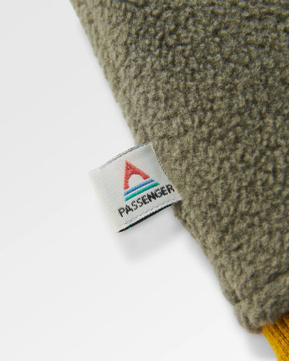 Caspian 1/2 Zip Recycled Polar Fleece - Dusty Olive - Flatlay