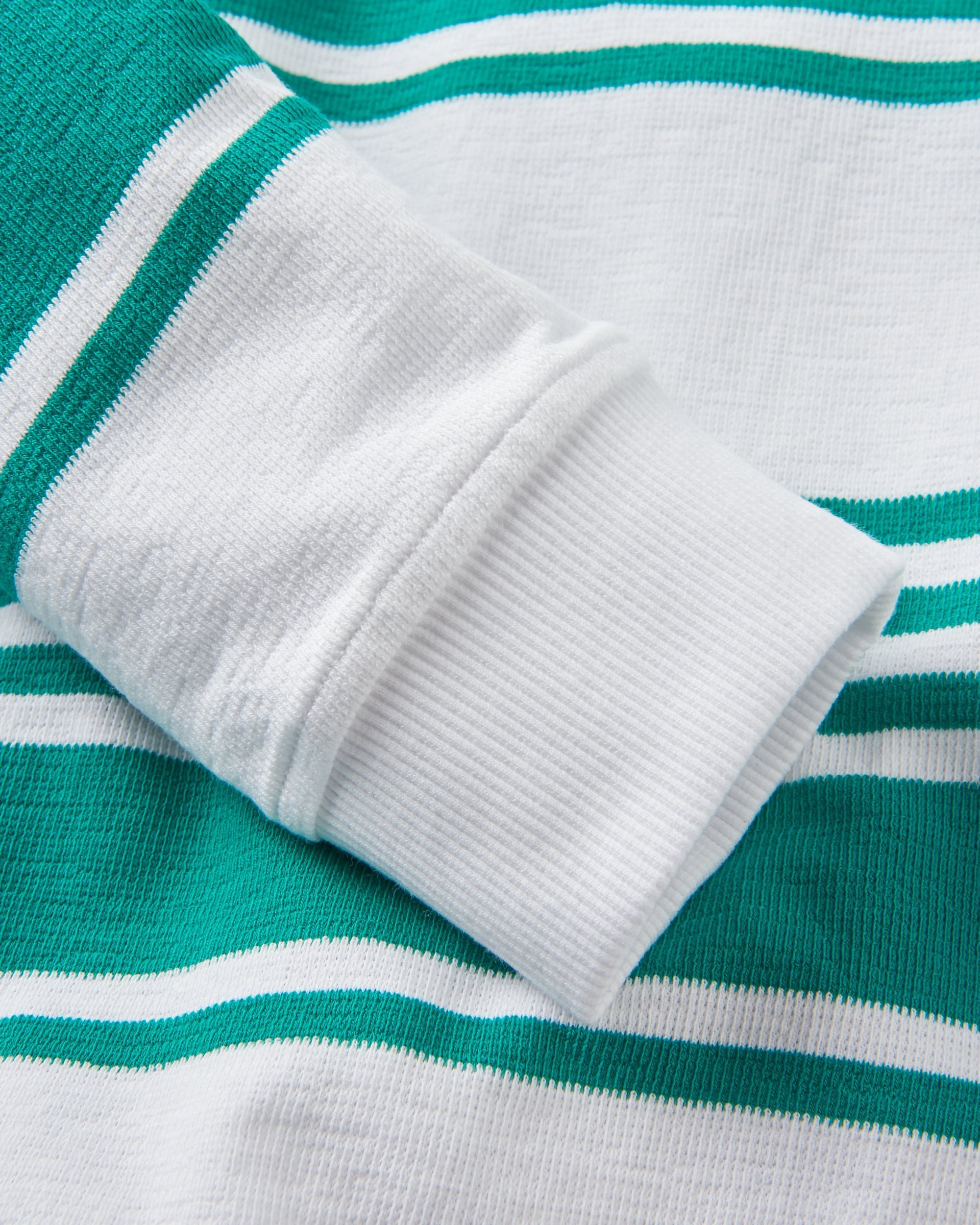 Graceful Textured LS Top - Greenlake Stripe - Flatlay