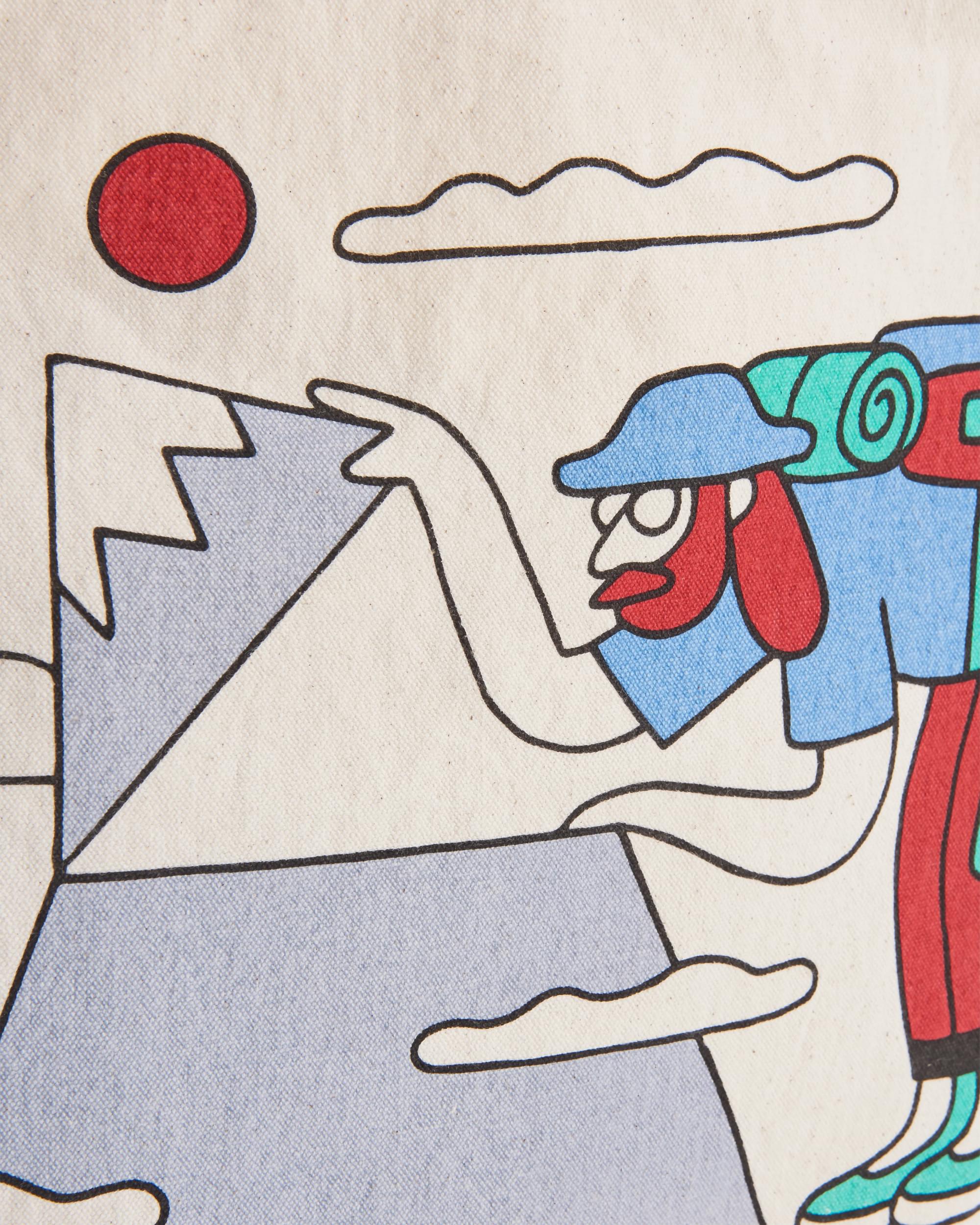 Sneaky Peak Organic Cotton Tote Bag - Multi - Passenger - Flatlay