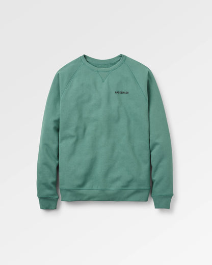 Roamer Men's Recycled Cotton Sweatshirt - Deep Ocean - Flatlay