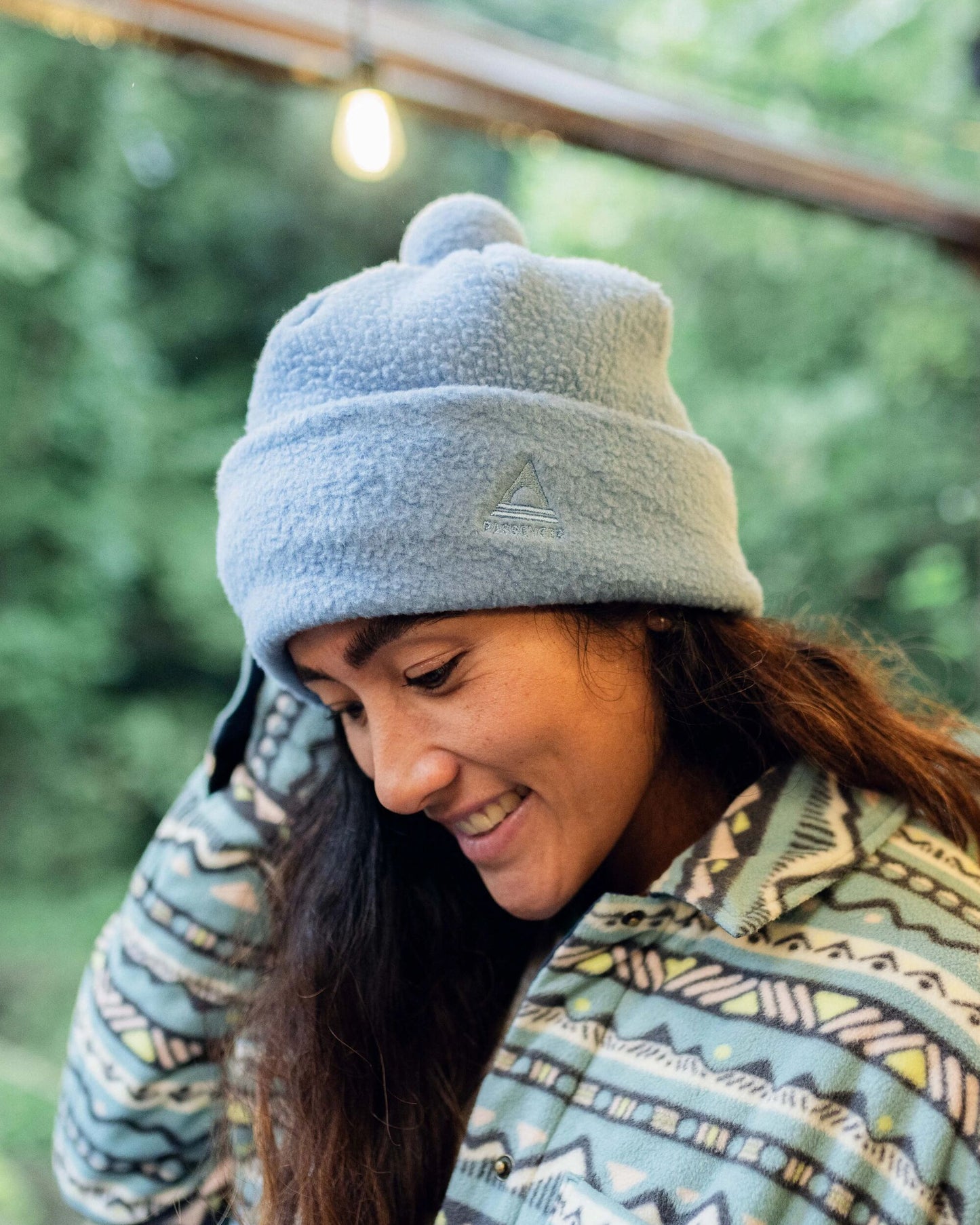 Snow Recycled Sherpa Beanie - Blue Fog