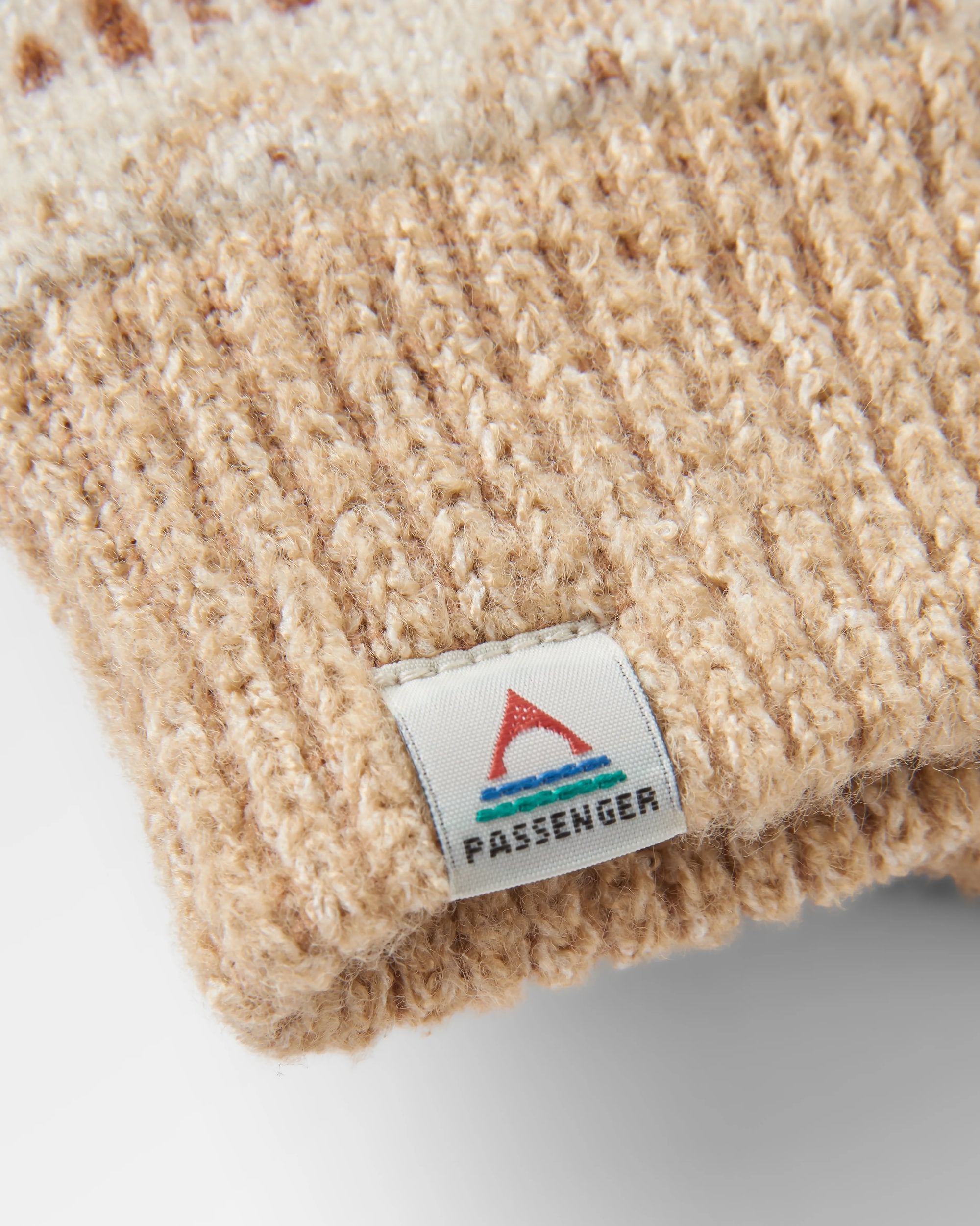 Nettle Recycled Fleece Lined Mittens - Birch - Flatlay