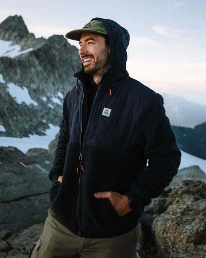 Adventure Recycled Deep-Pile Sherpa Fleece - Rich Navy - Lifestyle