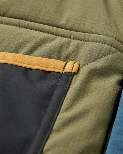 Campscape Recycled Fleece Lined Parka - Black/Khaki - Flatlay