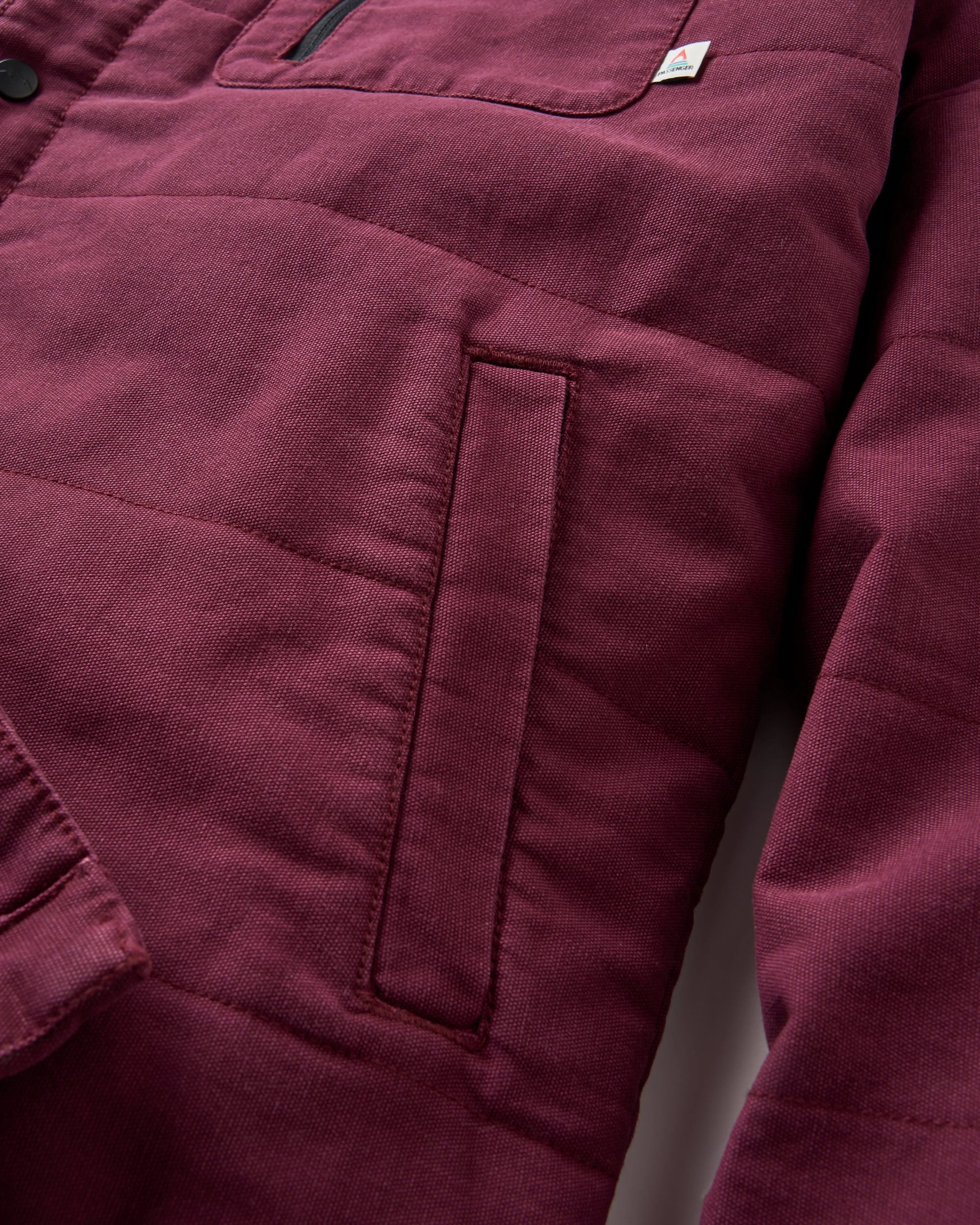 Taranaki Canvas Quilted Overshirt - Fig - Flatlay