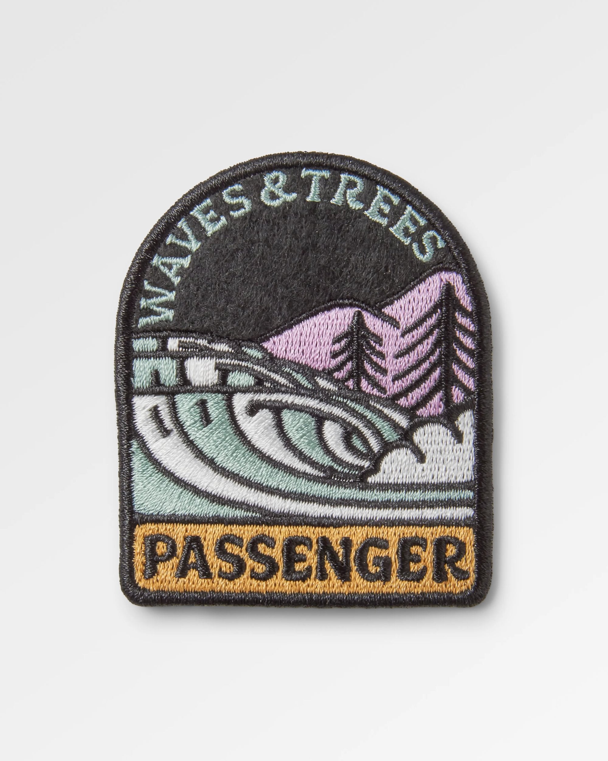 Waves & Trees Patch - Arctic - Flatlay