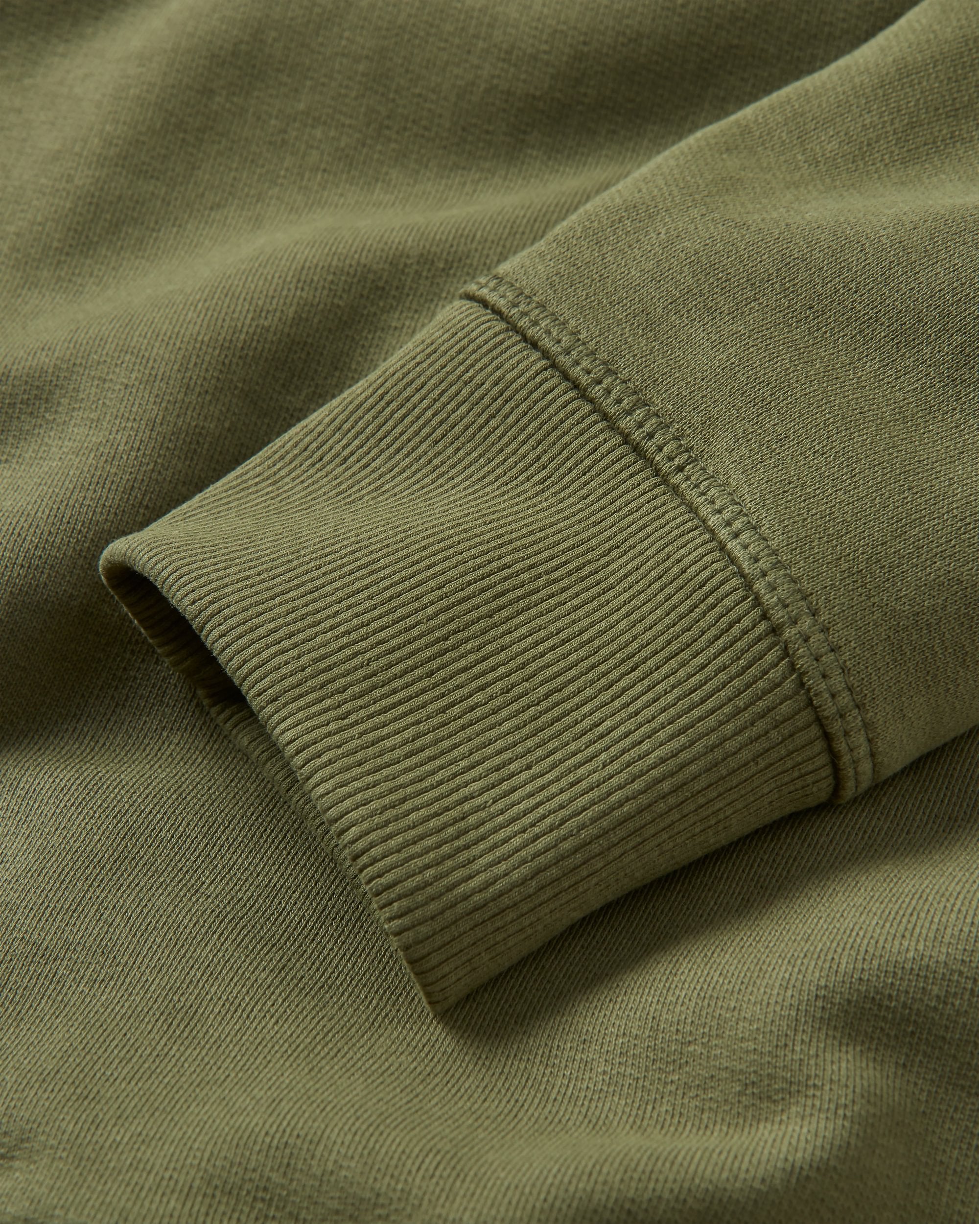 Heritage Recycled Cotton Sweatshirt - Khaki - Flatlay