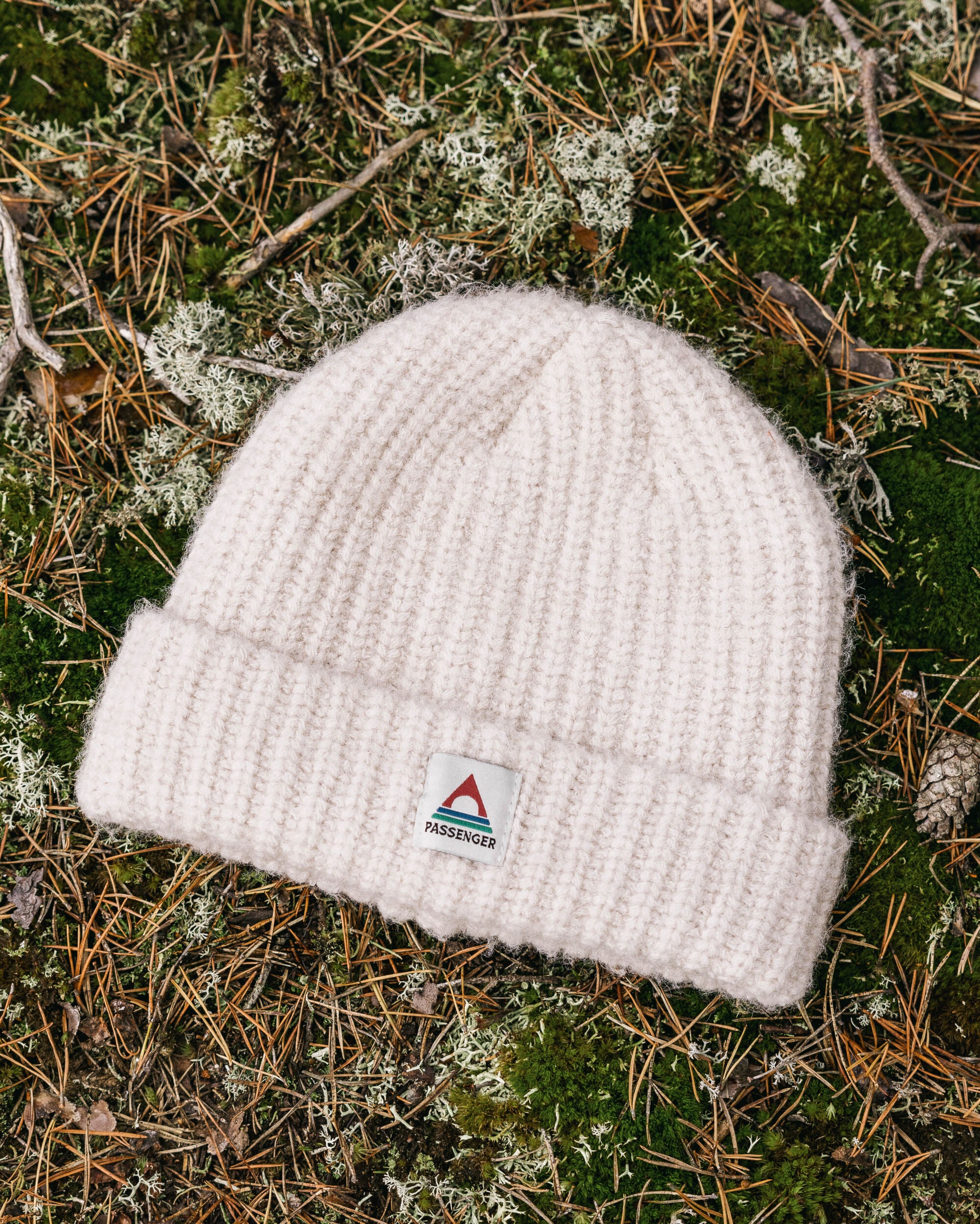 Redwood Fleece Lined Recycled Beanie - Vintage White - Lifestyle