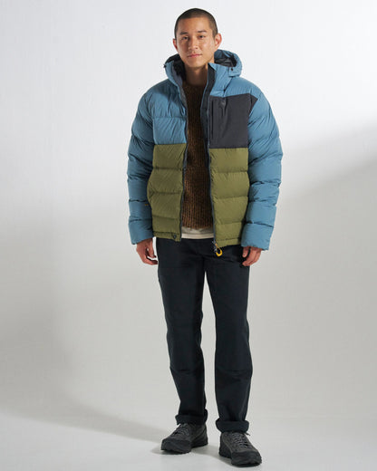 Kindlewood Down Jacket - Stormy Blue/Khaki - Studio Model