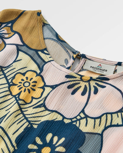 Thimbleberry Jumpsuit - Vintage Floral Sunlight - Flatlay