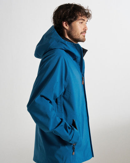 Five Season Recycled Waterproof Jacket - Tidal Blue - Studio Model