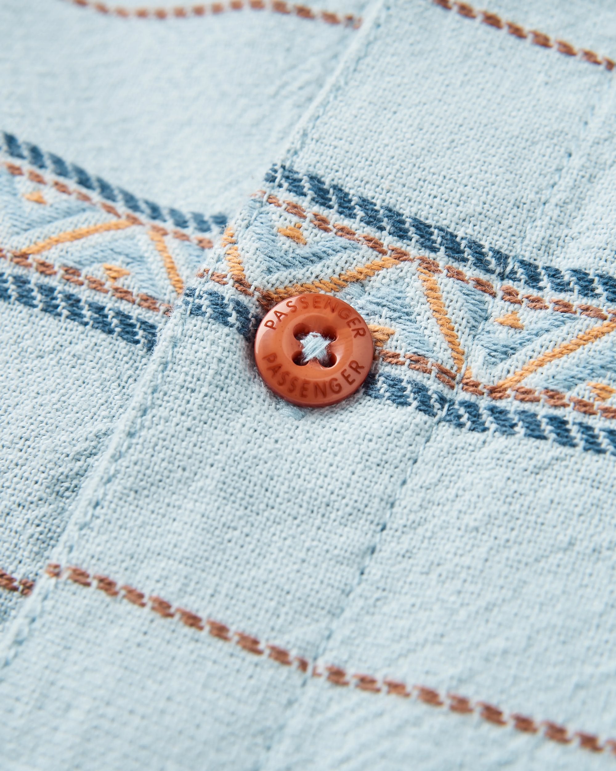 Voyage Jacquard Shirt - Ice Blue Jacquard  - Flatlay