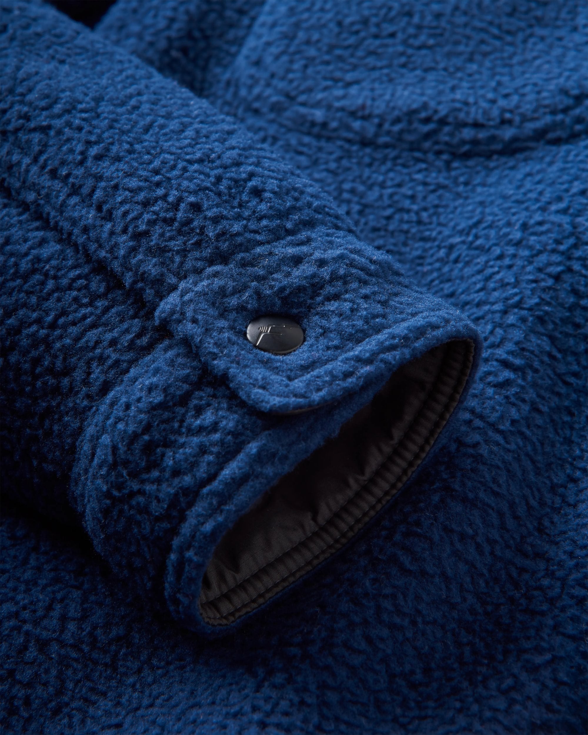 Backcountry Recycled Sherpa Fleece Shirt - Rich Navy - Flatlay