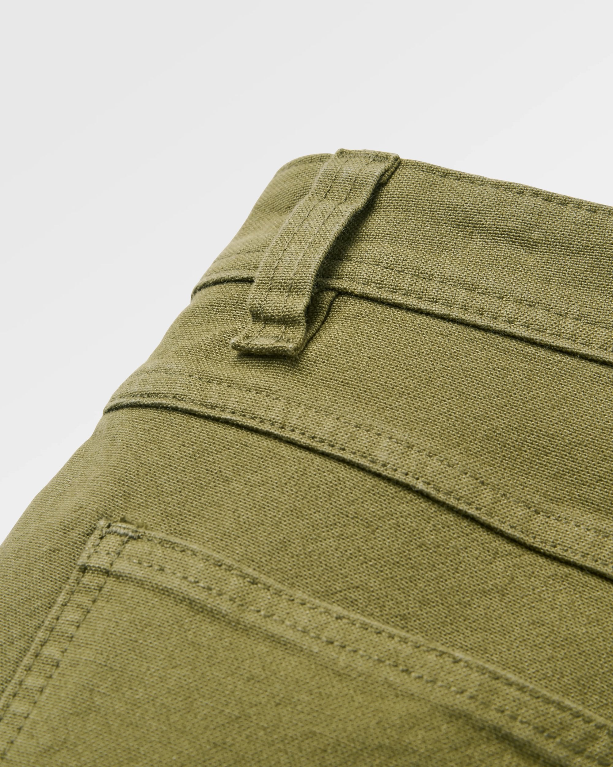 Vantage Organic Cotton Canvas Short - Khaki - Flatlay
