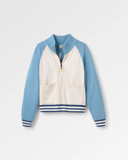 Penida Full-Zip Knitted Jacket - White Sand - Flatlay