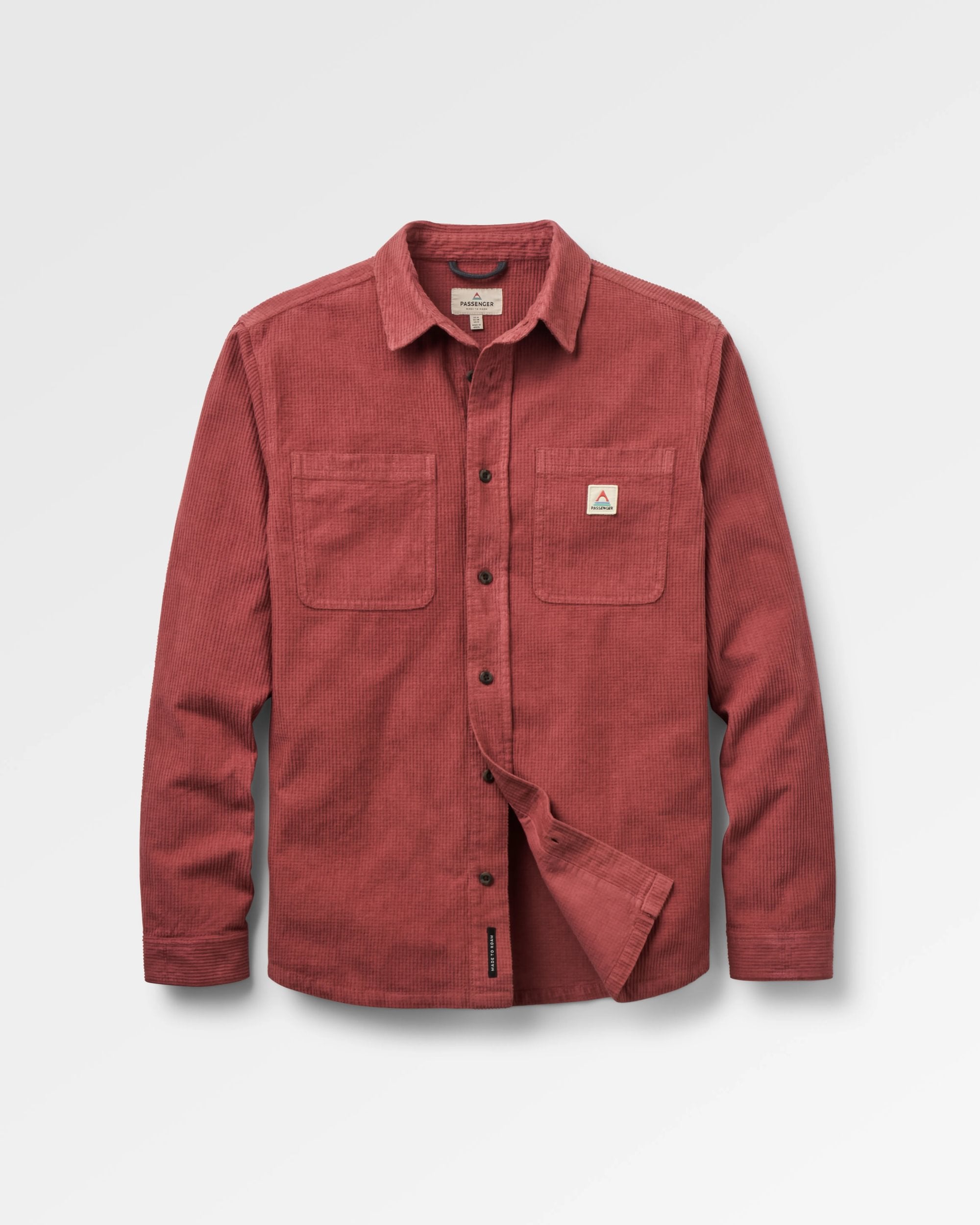 Backcountry Grid Cord Shirt - Redwood - Flatlay