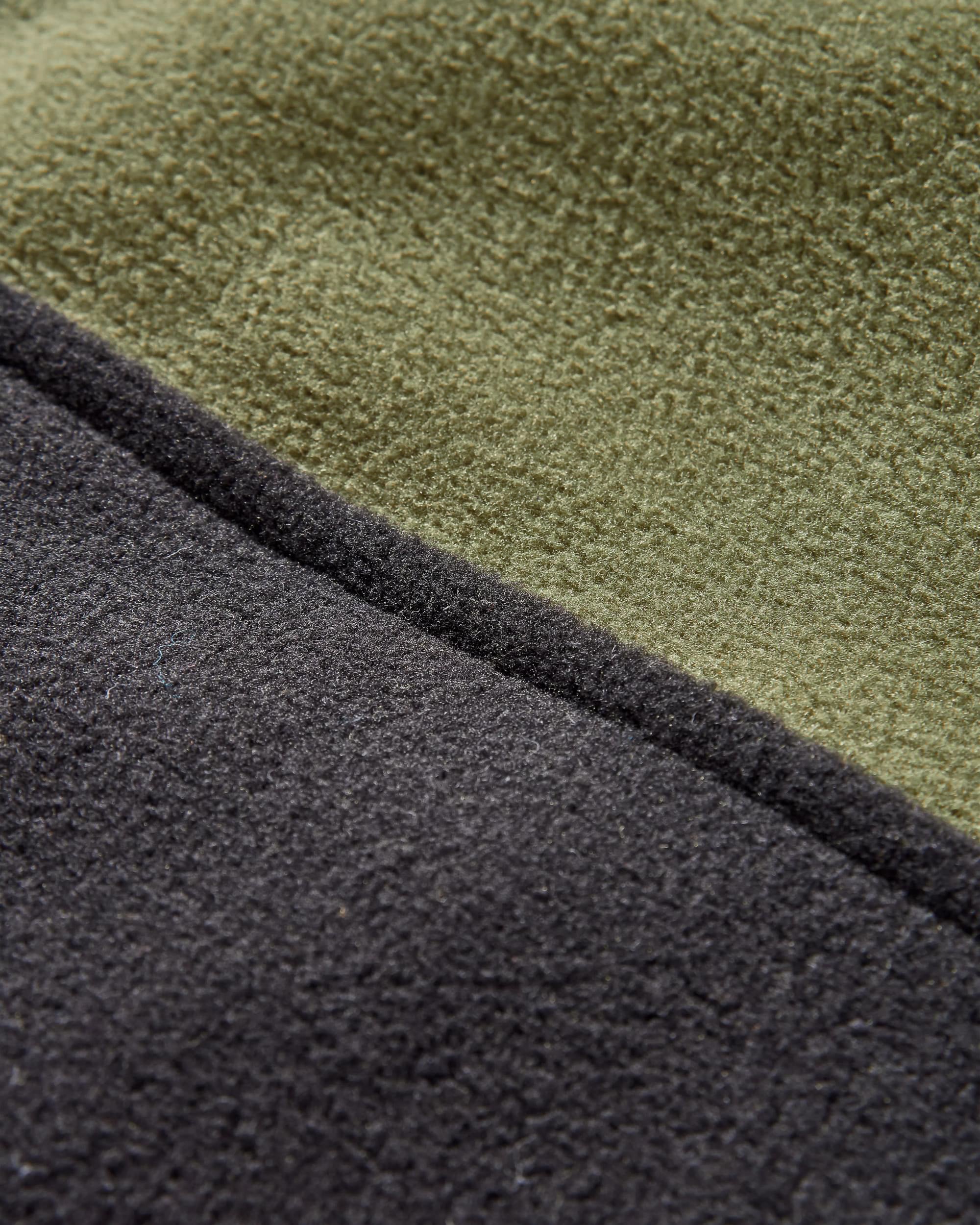 Set off Recycled Polar Fleece Jogger - True Black/ Khaki - Flatlay