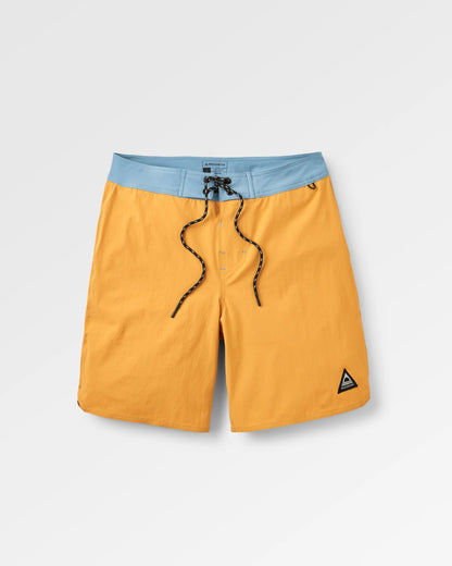 Cruiser NetPlus® Recycled 19" Boardshort - Spruce Yellow - Flatlay