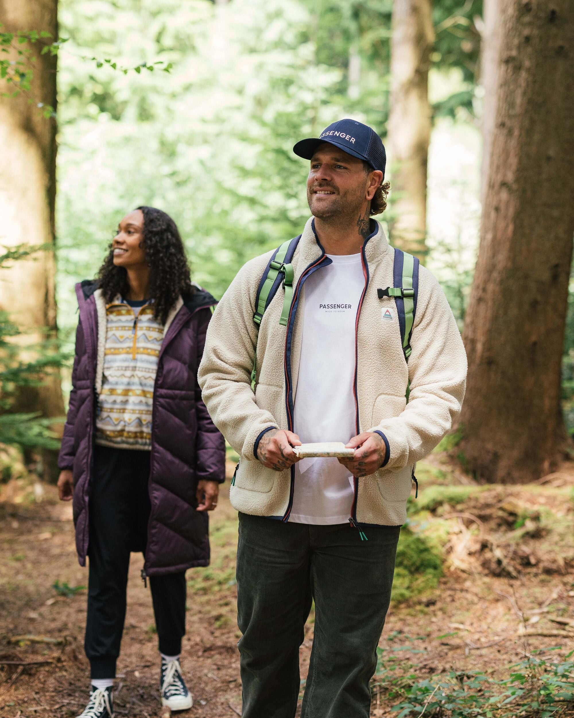 Tripper 2.0 Full Zip Recycled Sherpa Fleece - Oatmeal - Lifestyle