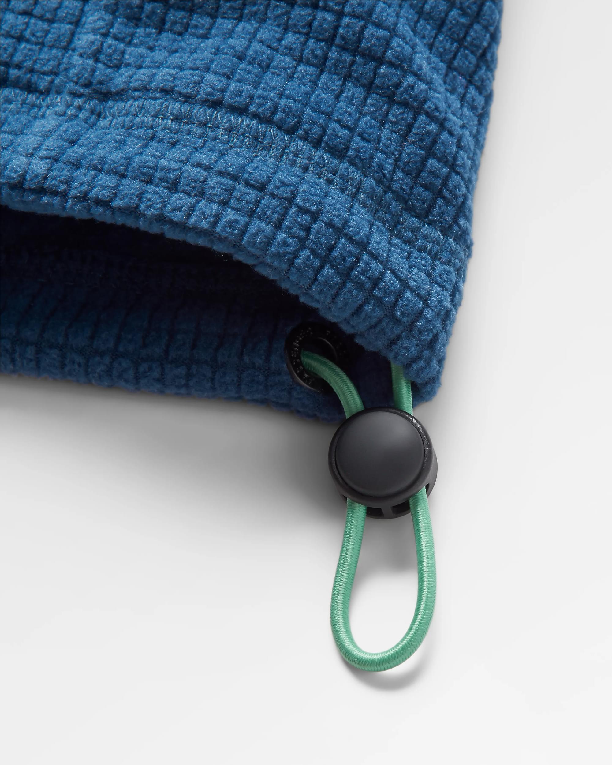 Off Trail Recycled Grid Polar Fleece - Cornflower/Dark Denim - Flatlay