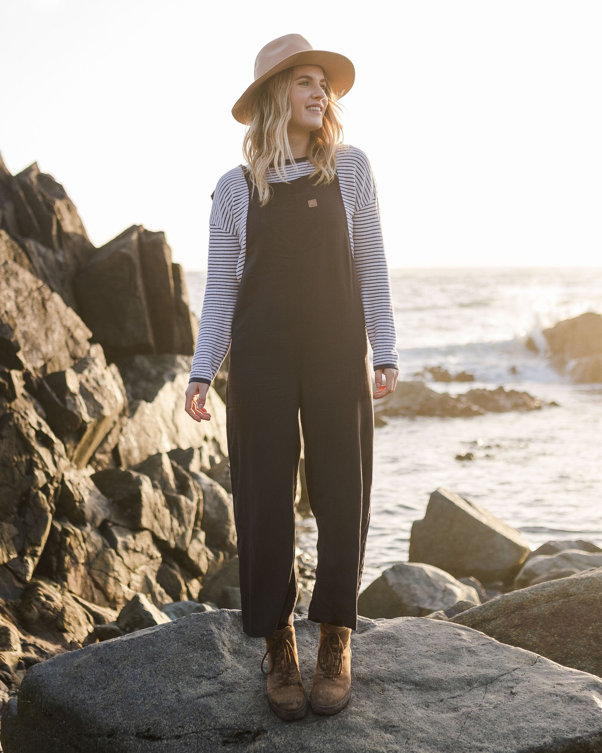 Lazy Day Dungarees - Faded Black - Lifestyle