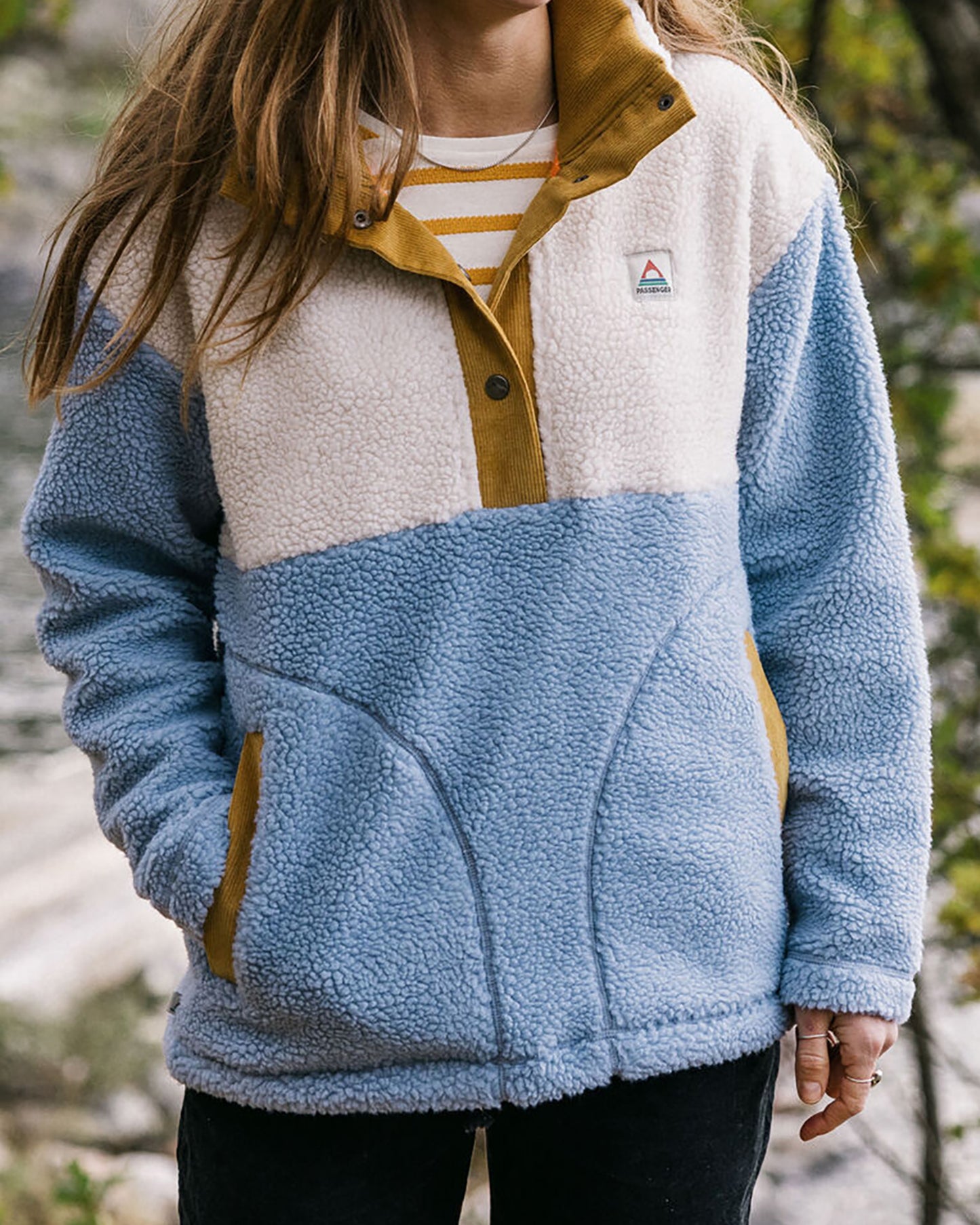 Create Recycled Deep-Pile Sherpa Fleece - Blue Fog