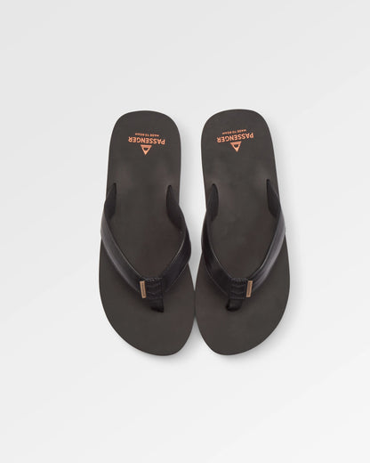 Santos Flip Flop - Black - Flatlay