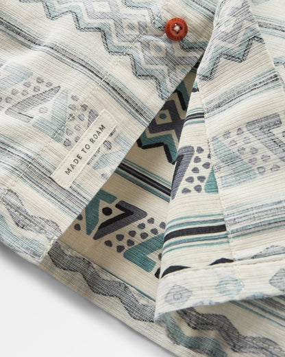 Amboro Organic Cotton Shirt - Mono Geo Birch  - Flatlay