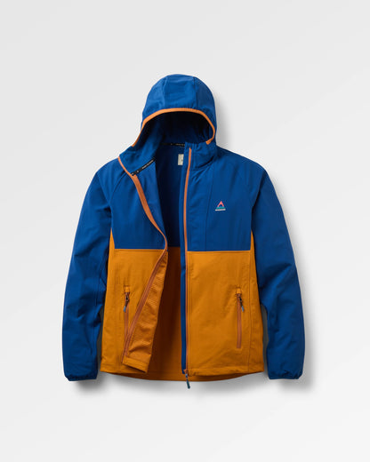 Trailscape Men's Lightweight Softshell Jacket - Blue Navy/Retro Orange - Flatlay