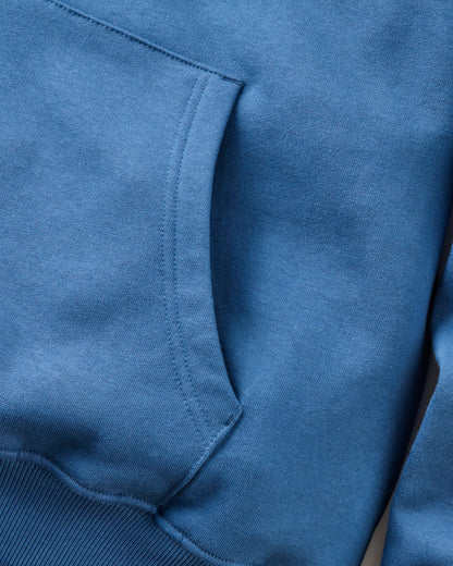 Laidback Relaxed Fit Hoodie - Dark Denim - Flatlay