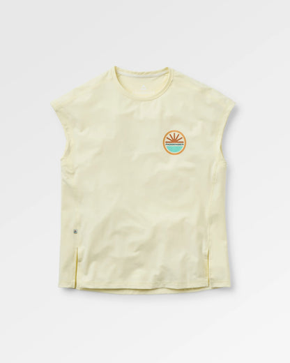 Chase The Light Active T-Shirt - Pale Yellow - Flatlay