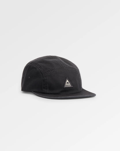 Fixie 5 Panel Cap - Faded Black - Flatlay