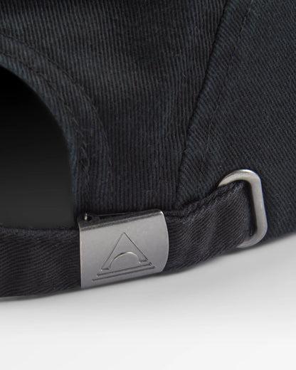 Fixie Recycled 5 Panel Cap - Faded Black - Flatlay