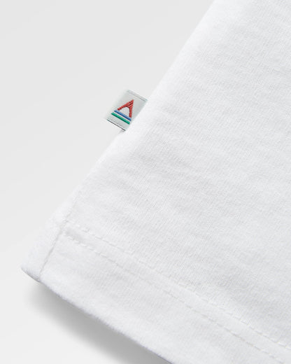 Tall Pines Men's Recycled Cotton T-Shirt - White - Flatlay