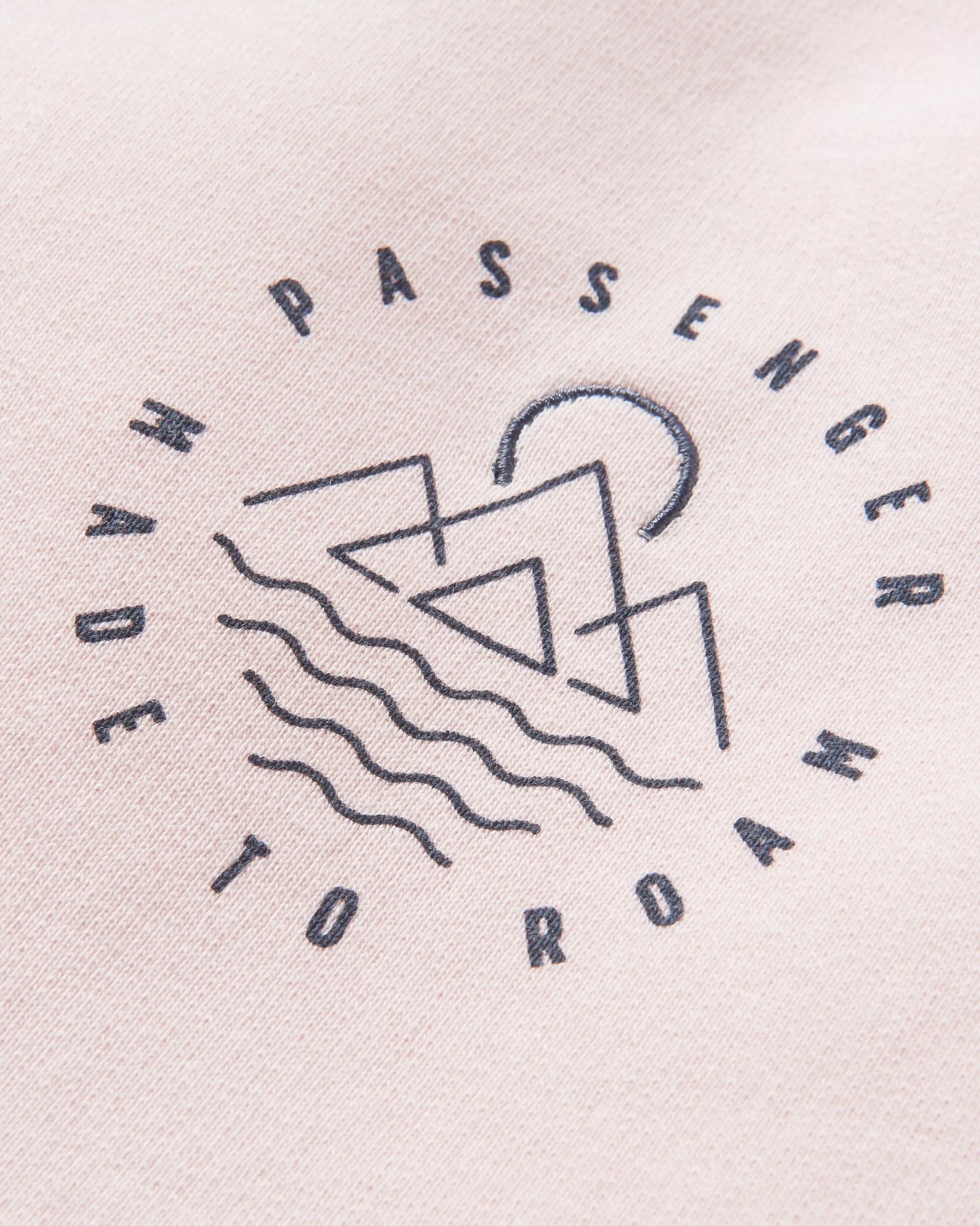 Remote Recycled Cotton Sweatshirt - Barely Pink - Flatlay