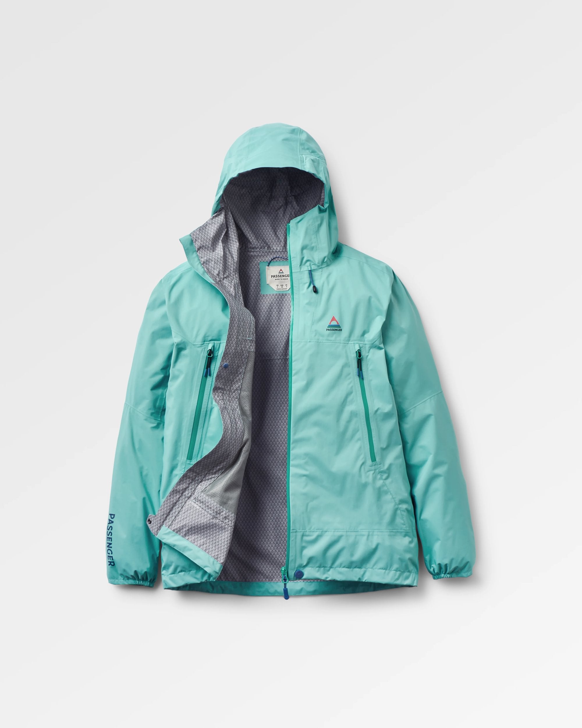 Trailscape Light Women's Recycled Waterproof Jacket - Aqua - Flatlay