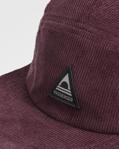 Fixie Cord 5 Panel Cap - Brambleberry - Flatlay