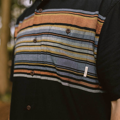 Ebb Recycled Cotton SS Shirt - Black Stripe