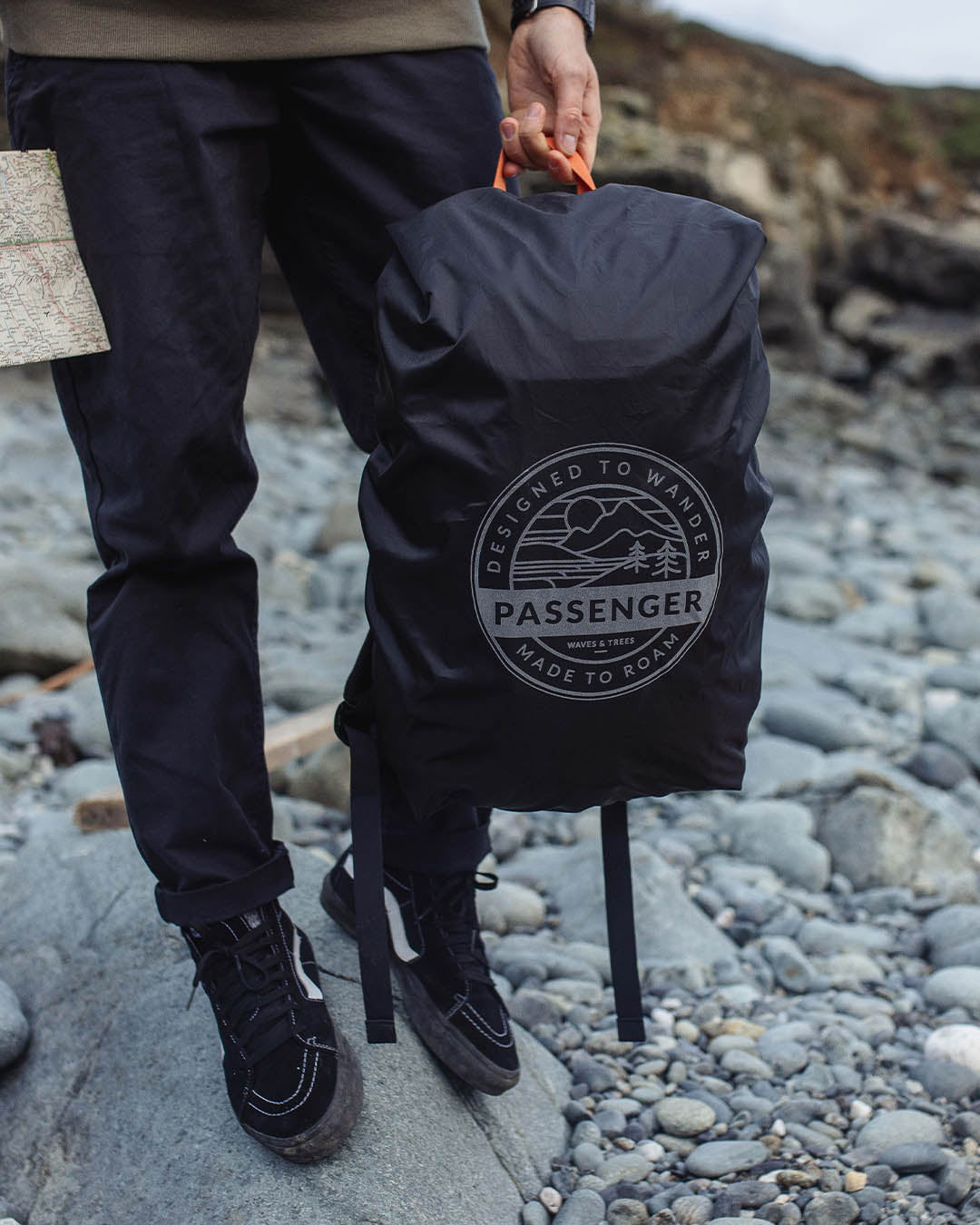 Housse de sac à dos imperméable recyclée (18-35L) Noir – Passenger