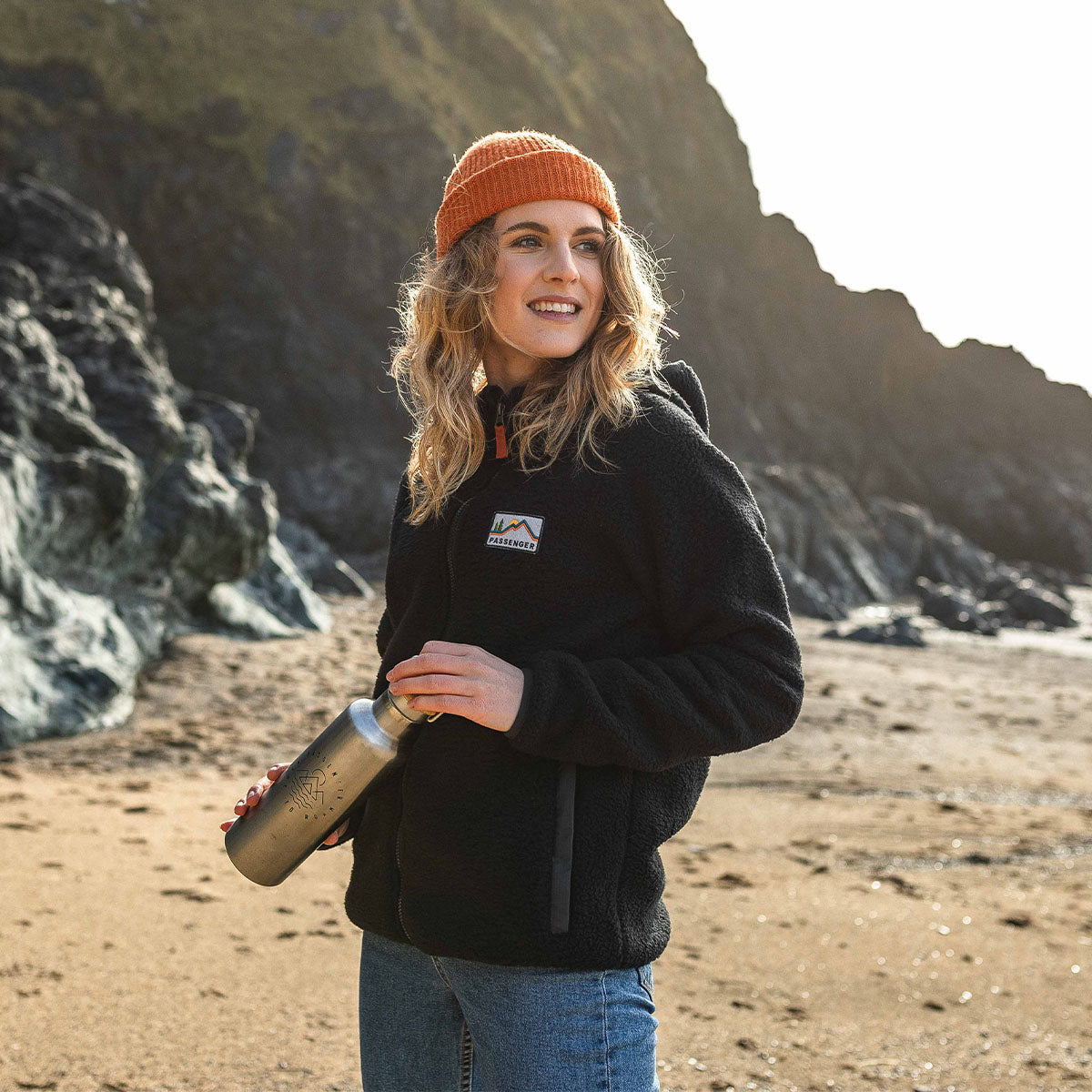 North Coast Full Zip Sherpa Fleece - Black