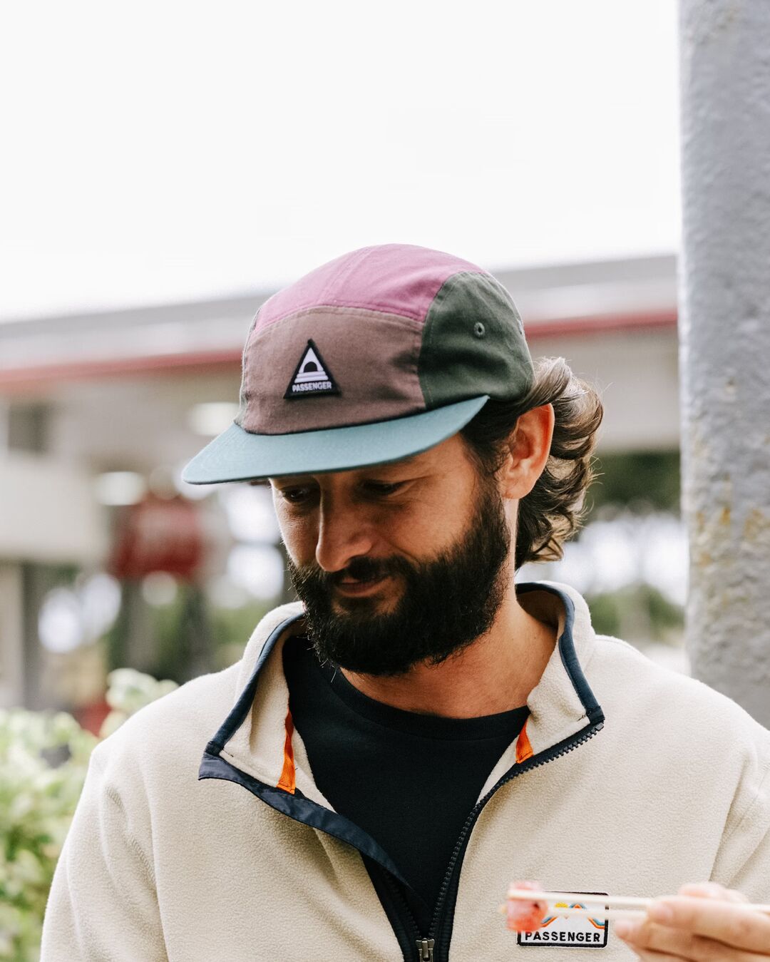 Fixie Recycled 5 Panel Cap - Grape Multi - Lifestyle - Male