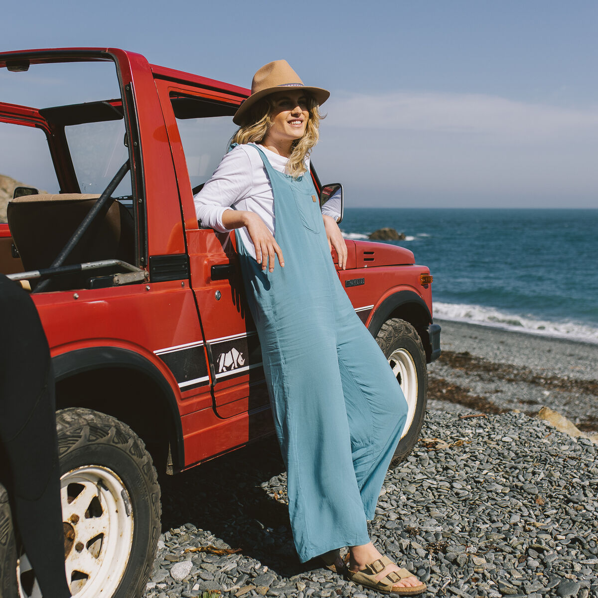 Lazy Day Dungarees - Ocean Blue