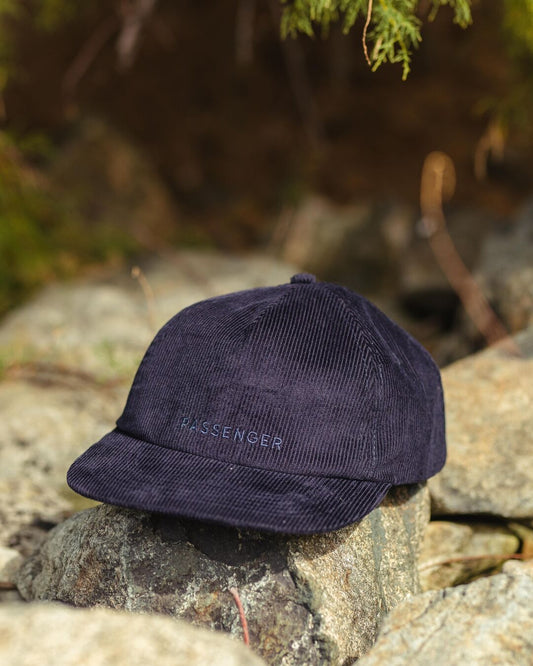 Byron Recycled Cord 5 Panel Cap - Rich Navy