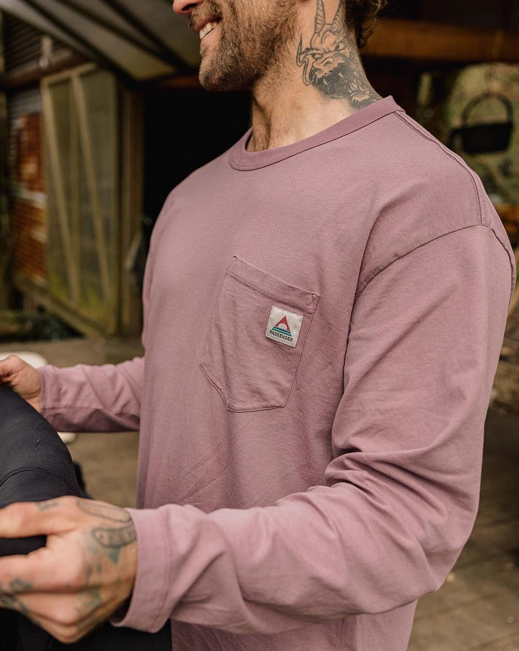 Heritage Recycled Cotton LS T-Shirt - Grape