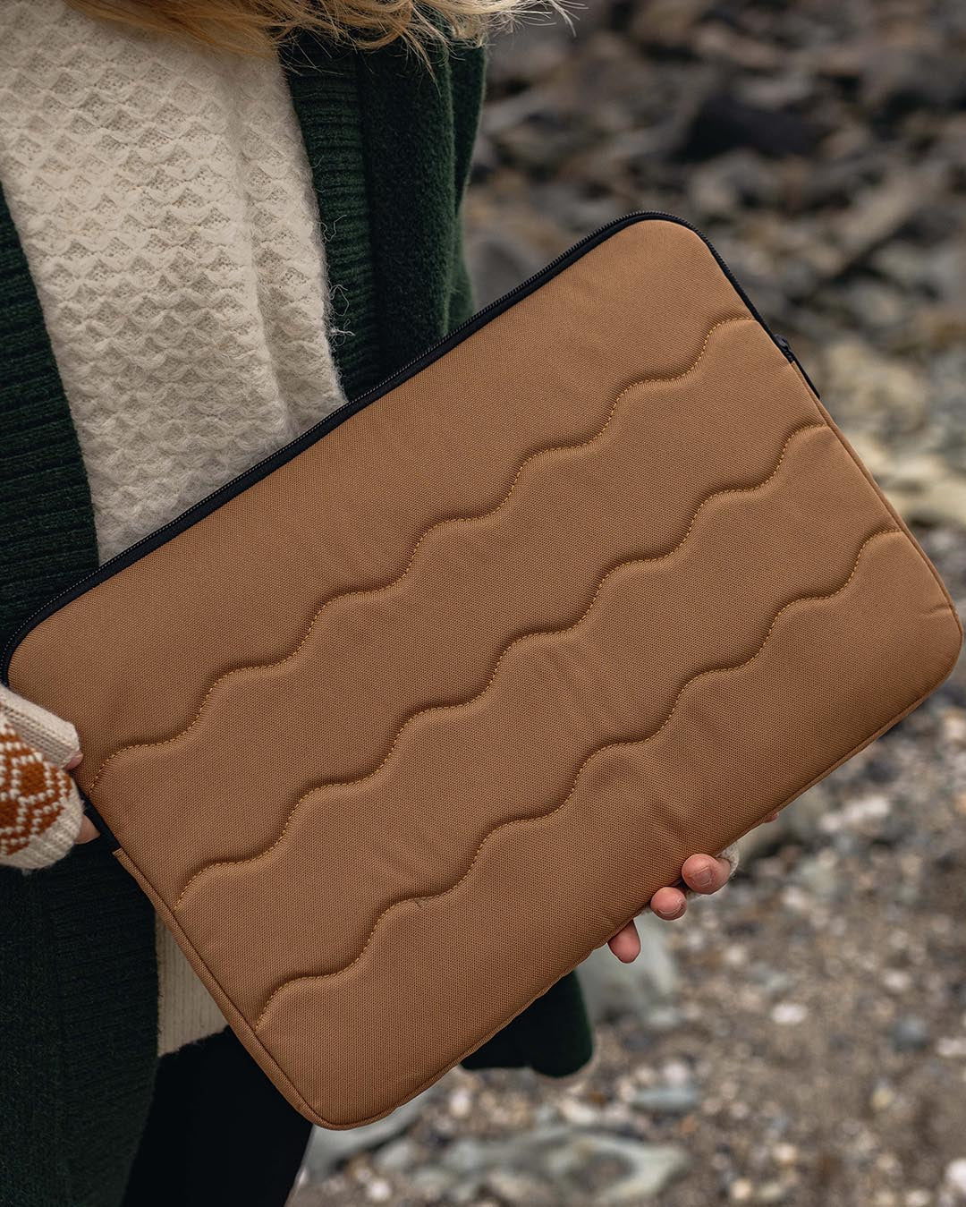 On-The-Go Recycled Laptop Sleeve - Golden Brown